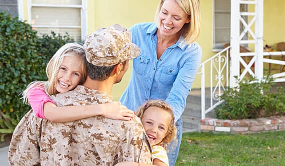 Military family at home